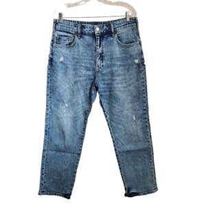 Anthropologie Pilcro Acid Wash Straight Leg Jeans women Sz 29‎ Inseam 28"